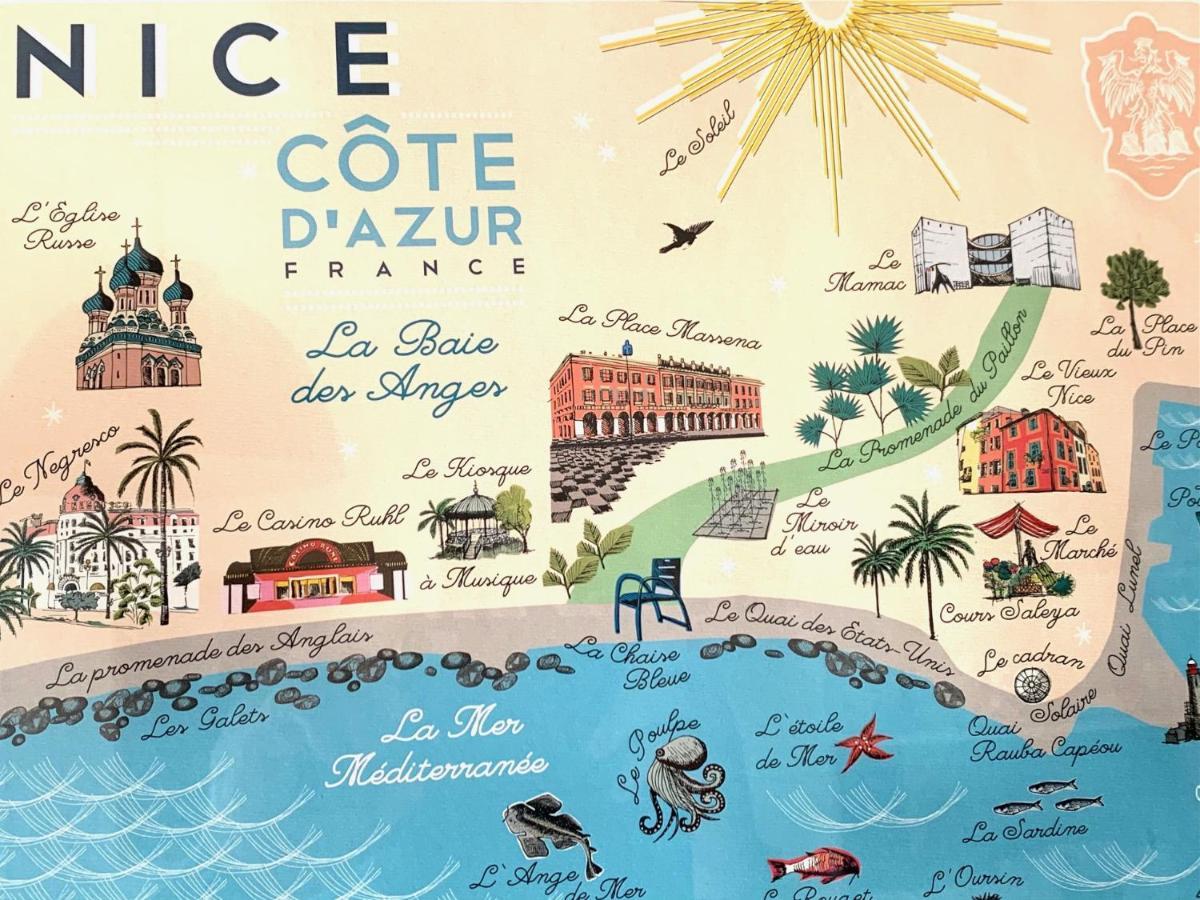 Aparthotel Riviera - Old Town - 2 Minutes Promenade Des Anglais Et Plage - Charmant Appartement 2 Pieces Ac - Chateau 2 Nice Luaran gambar
